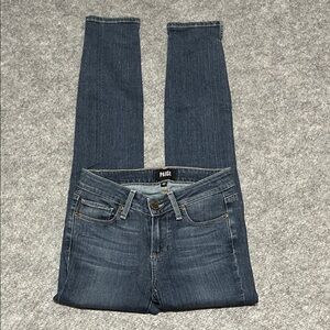 PAIGE Verdugo Ankle Dark Blue Skinny Jeans